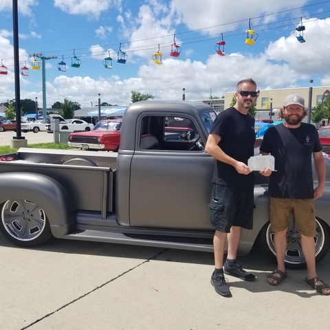 Chris Coddington With Eddie Pettus, Boyd Coddington Memorial Award