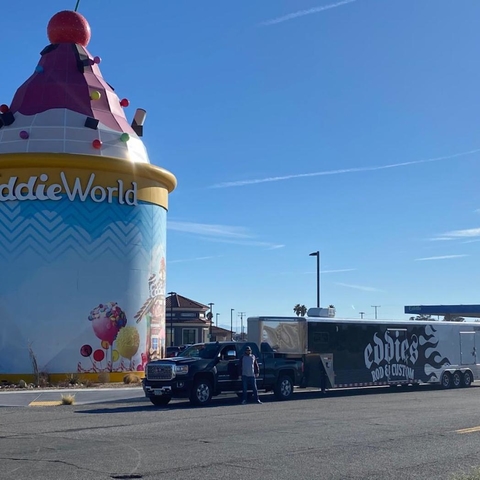 Eddies rod and custom heading to pamona California for the grand national roadster show!